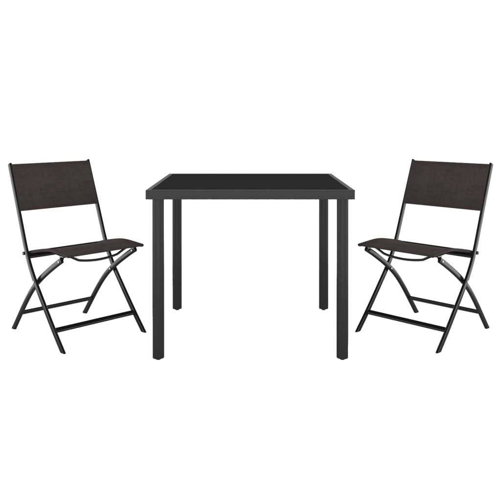 3 Piece Outdoor Dining Set Steel