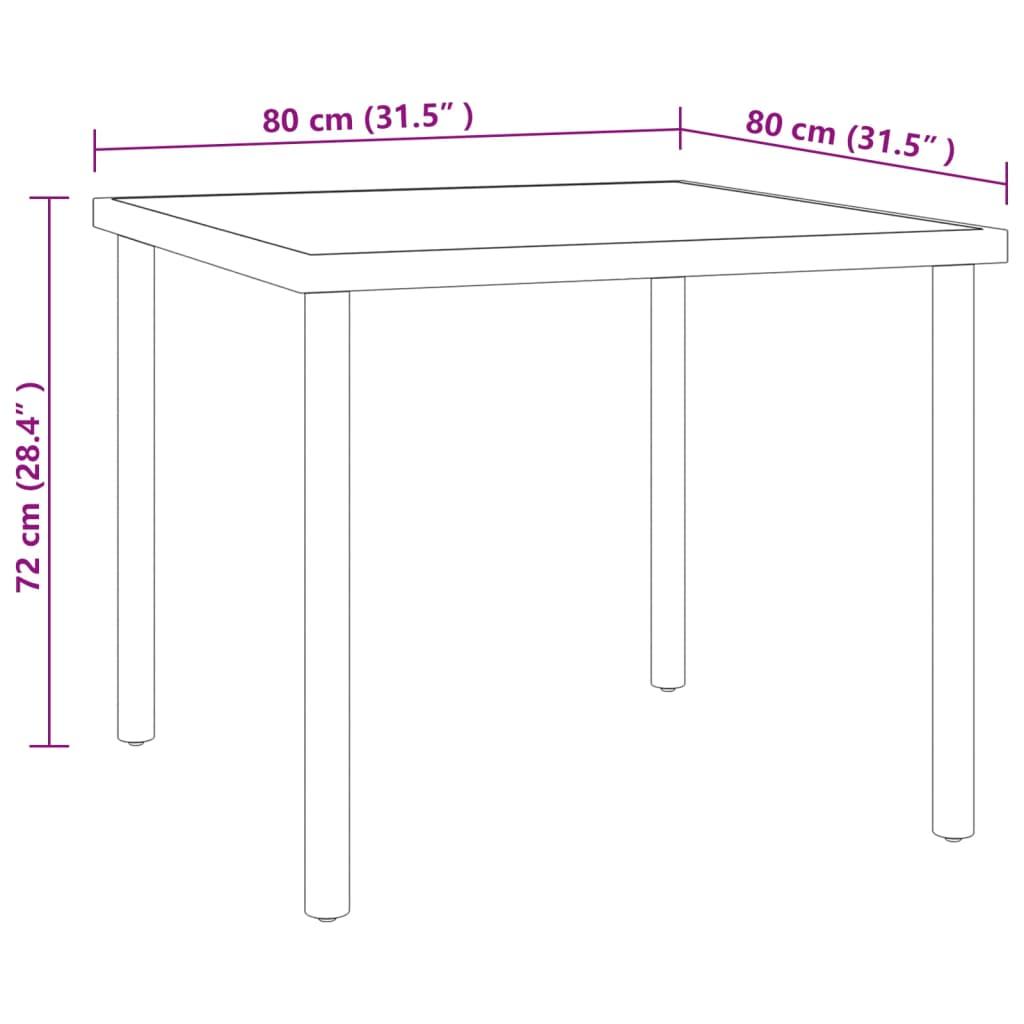 3 Piece Outdoor Dining Set Steel