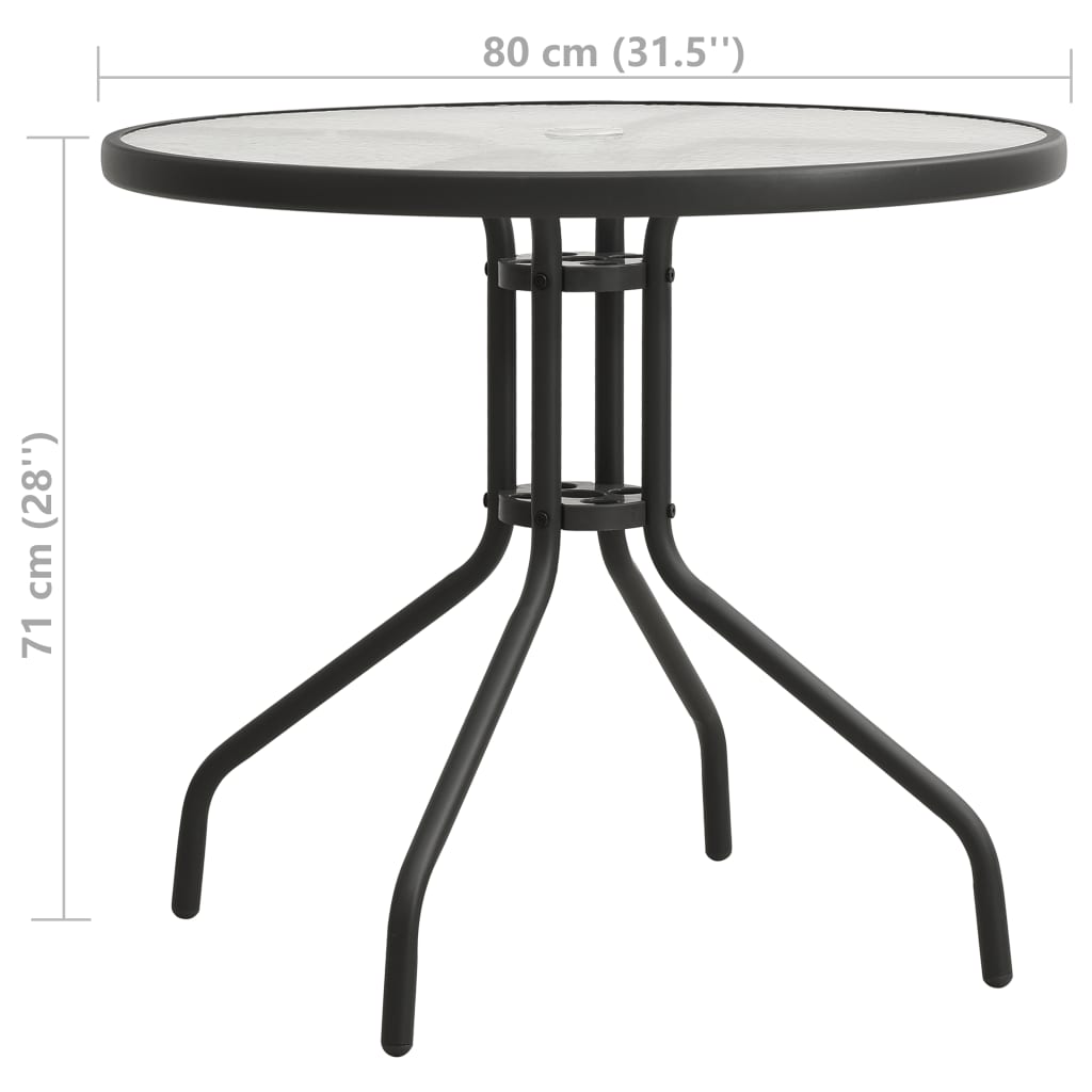 5 Piece Outdoor Dining Set Steel