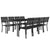 9 Piece Outdoor Dining Set Steel