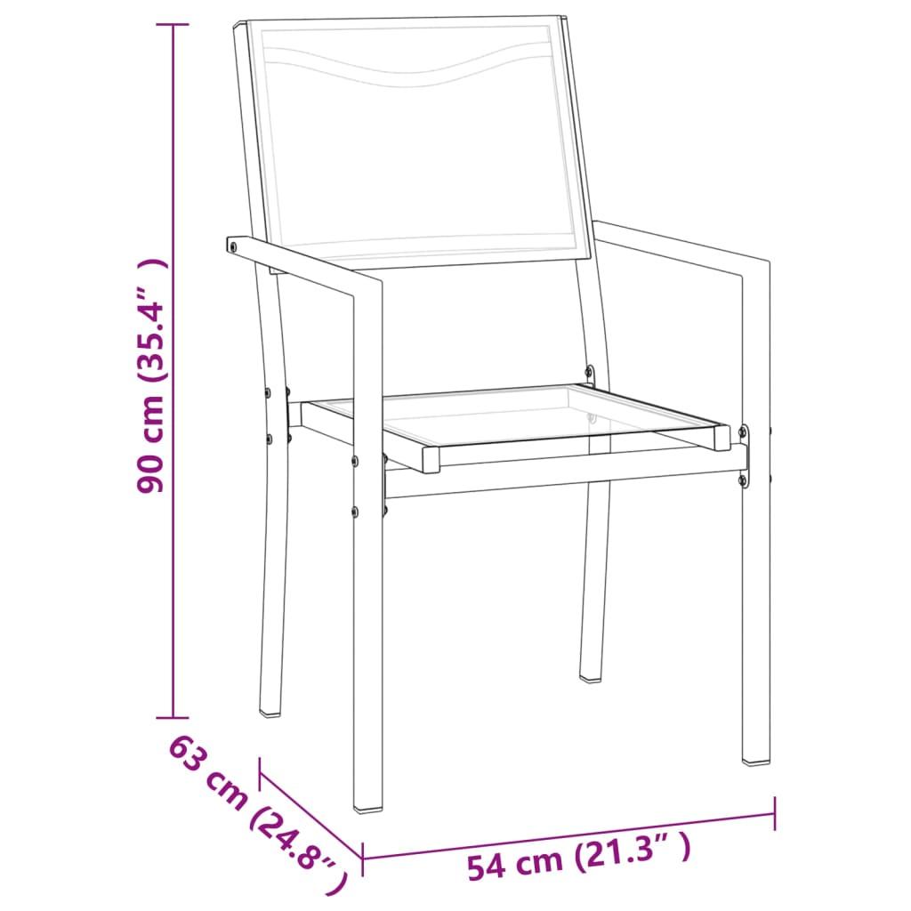 9 Piece Outdoor Dining Set Steel