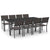 9 Piece Outdoor Dining Set Steel