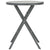 3 Piece Folding Bistro Set Steel Grey
