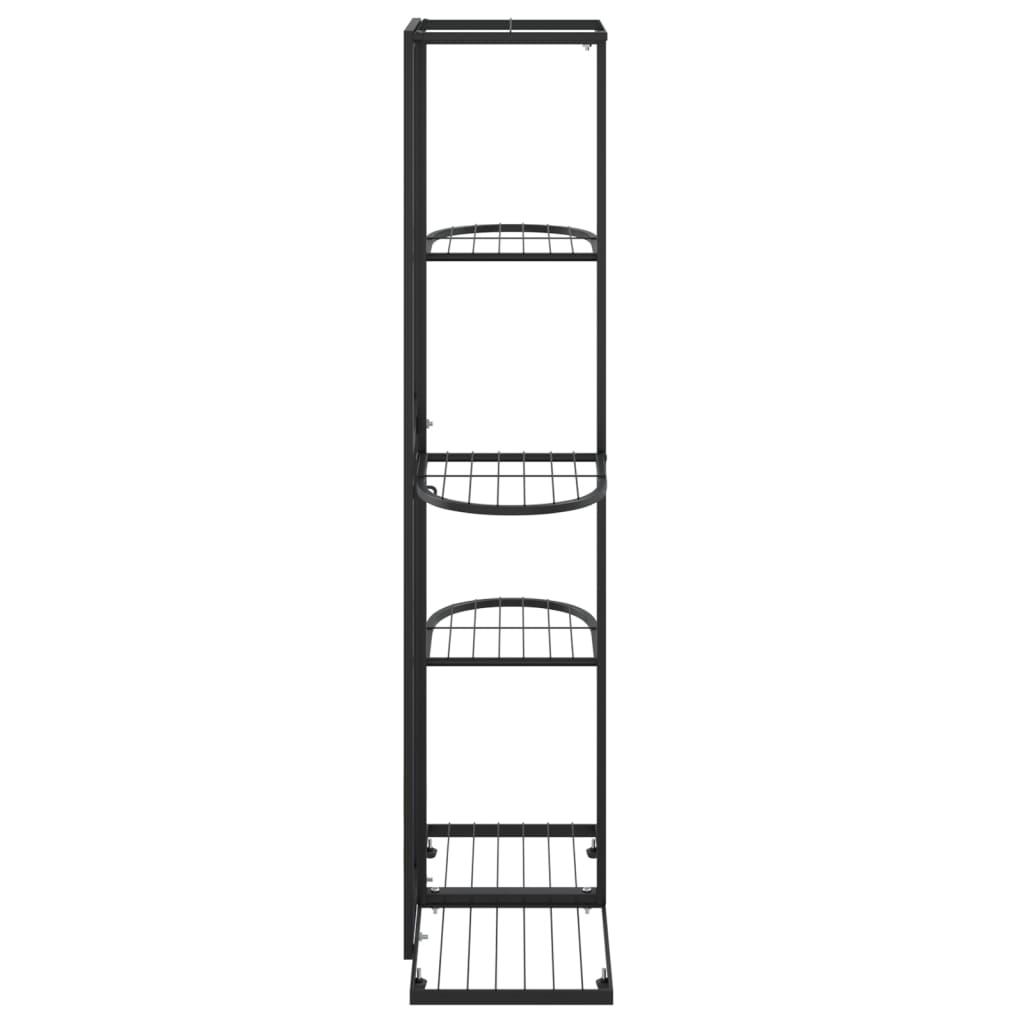 5-Floor Flower Stand 43x22x98 cm Black Metal