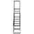 Flower Stand 94.5x25x88 cm Black Metal