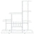 Flower Stand 94.5x25x88 cm White Metal