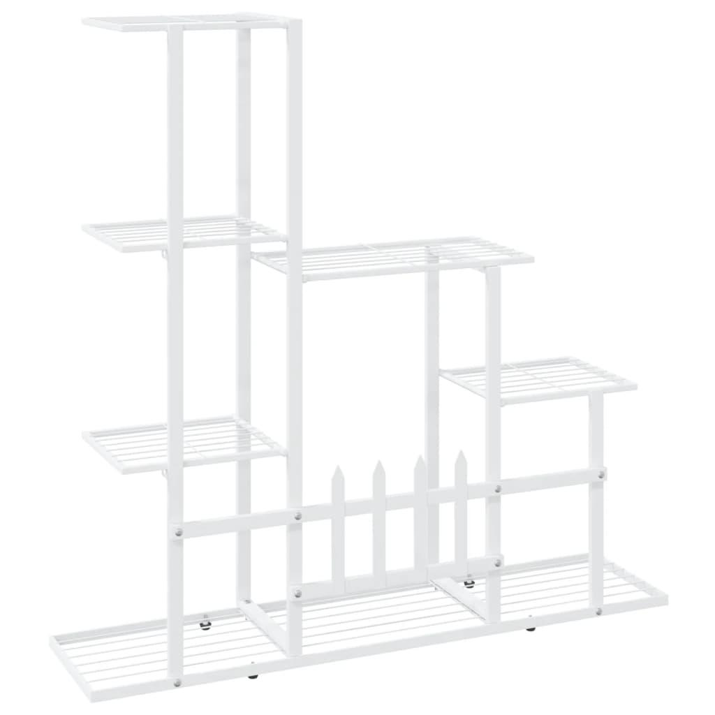 Flower Stand 94.5x25x88 cm White Metal