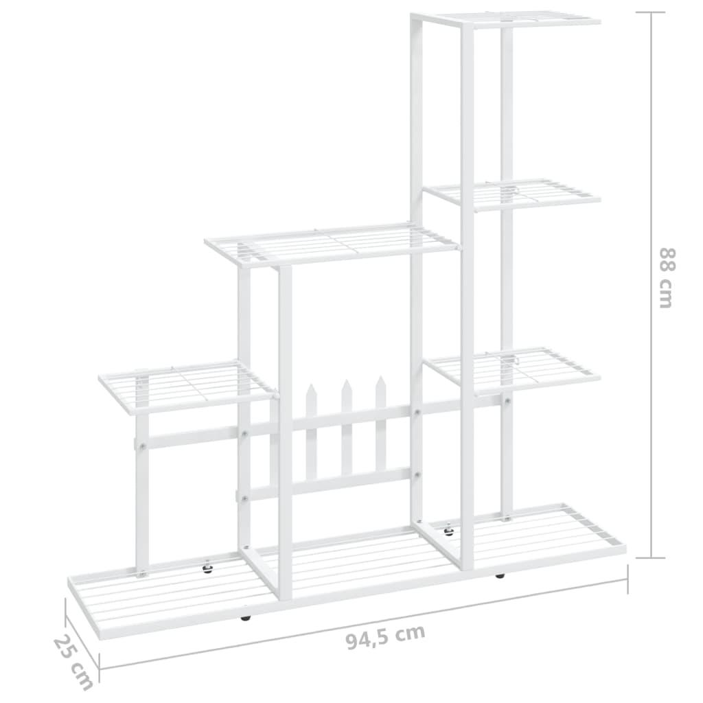 Flower Stand 94.5x25x88 cm White Metal