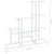 Flower Stand 94.5x25x88 cm White Metal