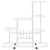 Flower Stand with Wheel 94.5x25x92.5 cm White Metal