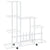 Flower Stand with Wheel 94.5x25x92.5 cm White Metal