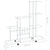 Flower Stand with Wheel 94.5x25x92.5 cm White Metal