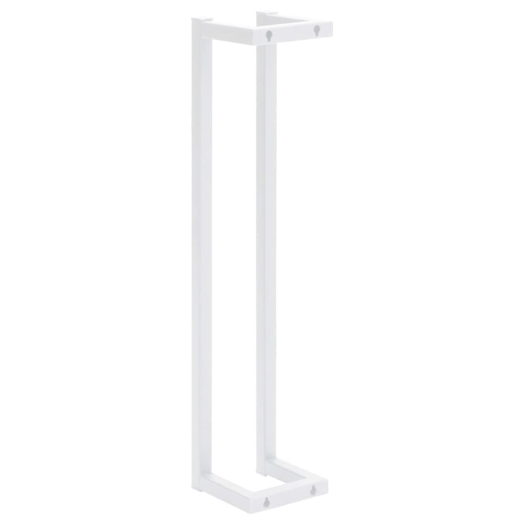 Towel Rack White 12.5x12.5x60 cm Steel
