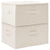 Storage Boxes 2 pcs Fabric 43x34x23 cm Cream