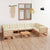 10 Piece Garden Lounge Set&Cushions Honey Brown Solid Pinewood