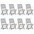 Folding Outdoor Chairs 8 pcs with Cushions Solid Acacia Wood