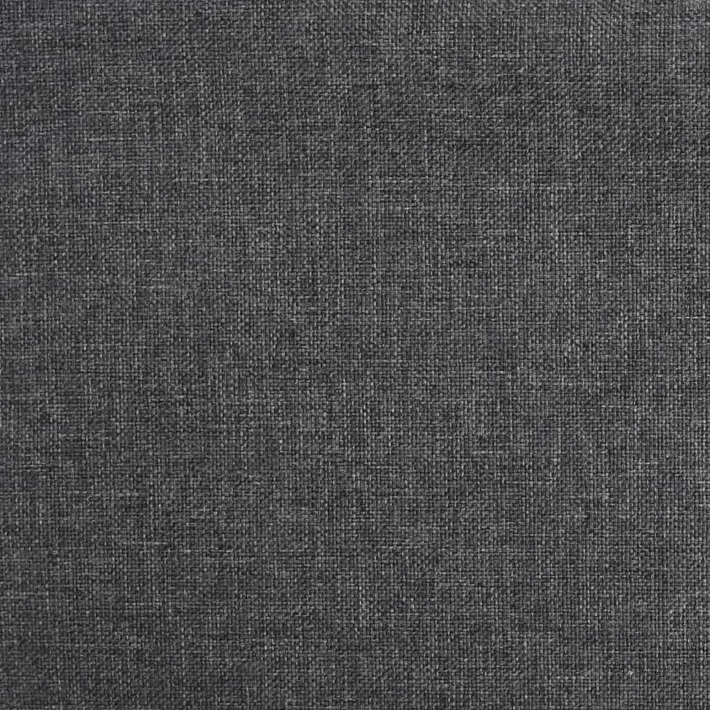 Bar Stools 2 pcs Dark Grey Fabric