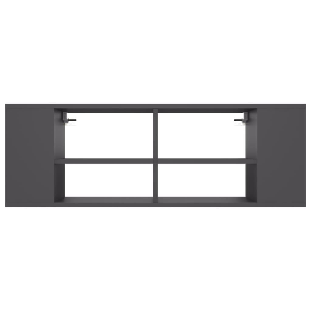 Wall-Mounted TV Cabinet Grey 102x35x35 cm Engineered Wood
