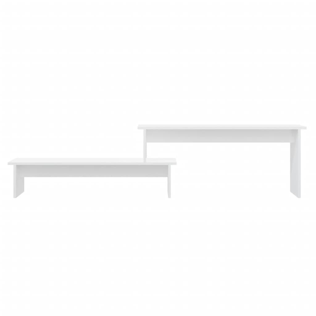 TV Cabinet High Gloss White 180x30x43 cm Chipboard