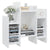 Side Cabinet High Gloss White 60x26x60 cm Engineered Wood