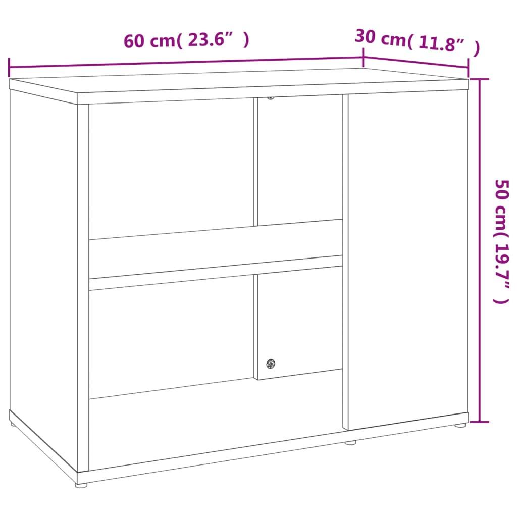 Side Cabinet Sonoma Oak 60x30x50 cm Engineered Wood