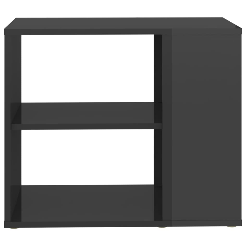 Side Cabinet High Gloss Grey 60x30x50 cm Engineered Wood