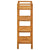 Shoe Rack with 4 Shelves 50x27x80 cm Solid Oak Wood