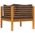 2 Piece Sofa Set with Dark Grey Cushions Solid Acacia Wood