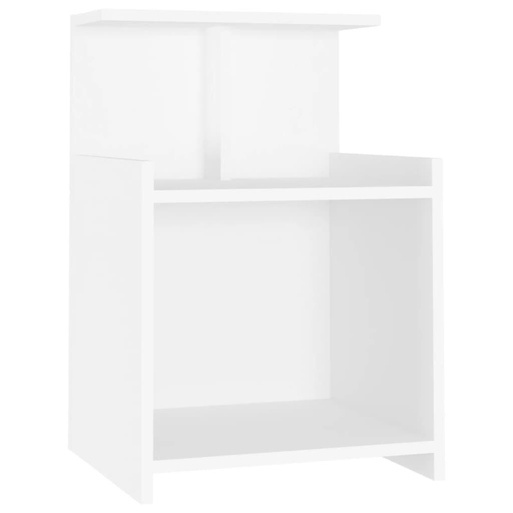 Bed Cabinets 2 pcs White 40x35x60 cm Engineered Wood