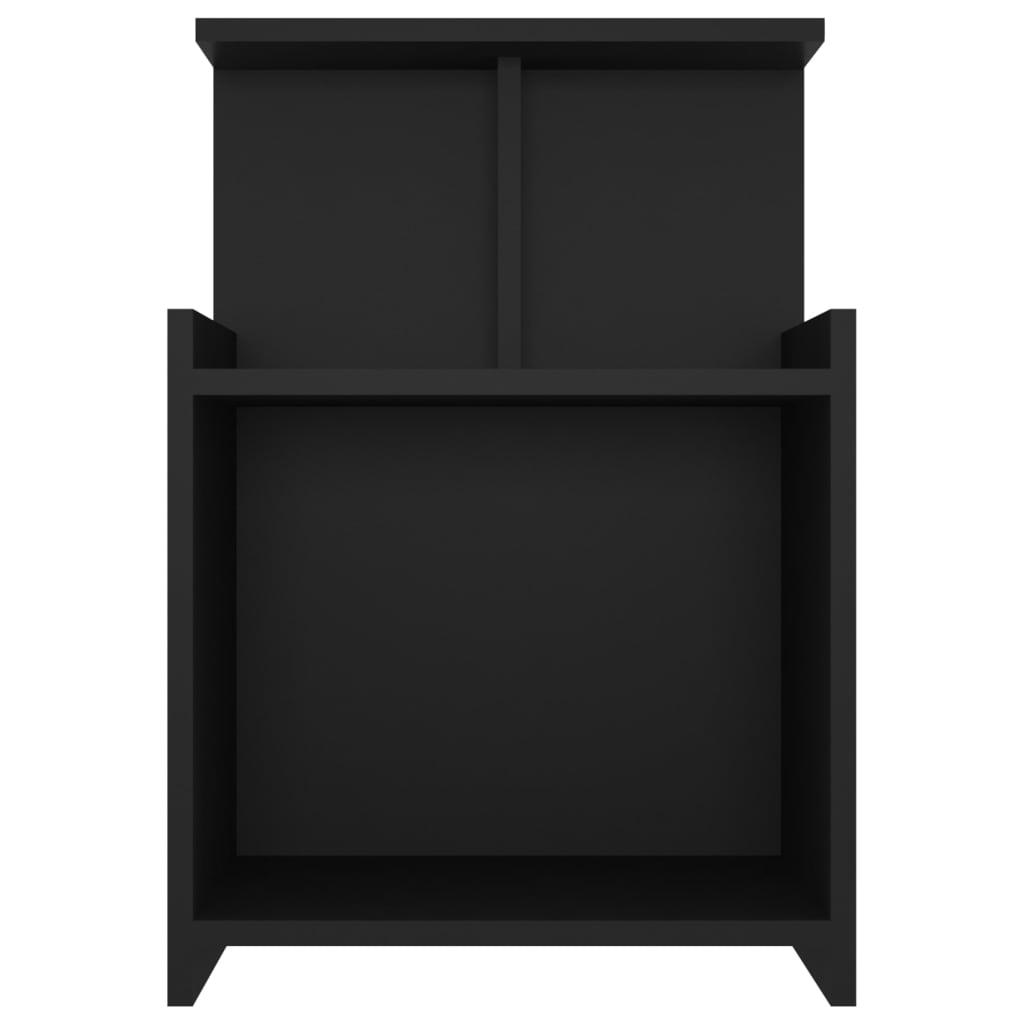 Bed Cabinets 2 pcs Black 40x35x60 cm Engineered Wood