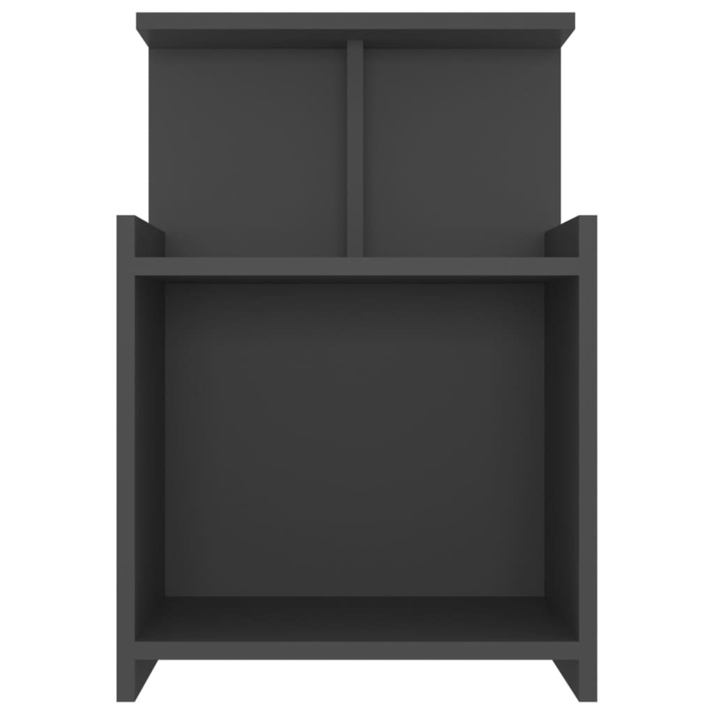 Bed Cabinets 2 pcs Grey 40x35x60 cm Engineered Wood