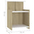 Bed Cabinets 2 pcs White and Sonoma Oak 40x35x60 cm Engineered Wood