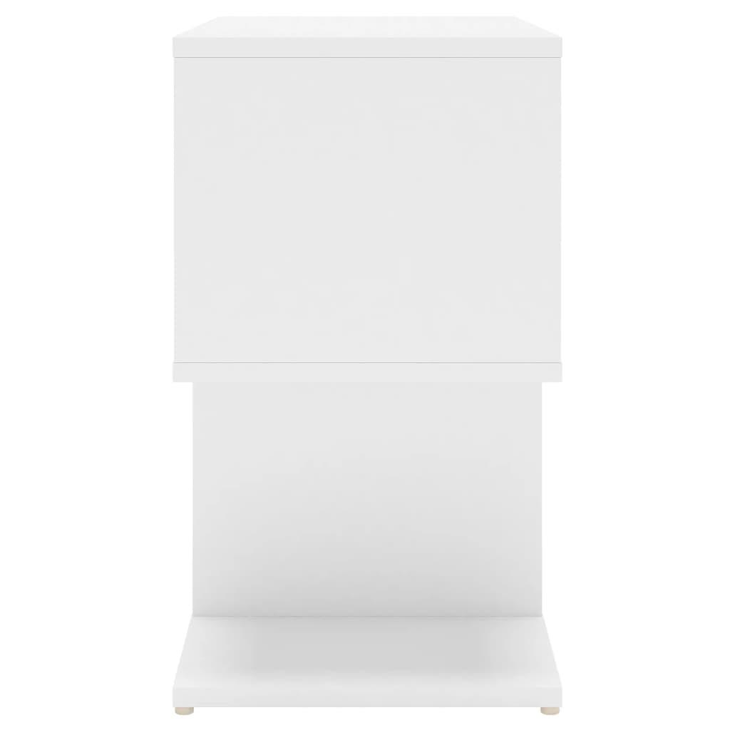 Bedside Cabinet White 50x30x51.5 cm Engineered Wood