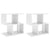 Bedside Cabinets 2 pcs High Gloss White 50x30x51.5 cm Engineered Wood