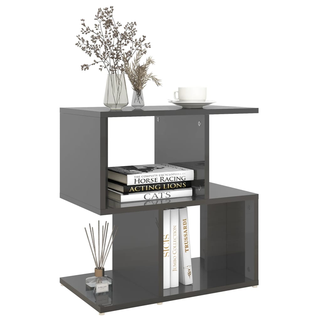 Bedside Cabinets 2 pcs High Gloss Grey 50x30x51.5 cm Engineered Wood