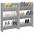 Wall Shoe Cabinets 2 pcs Concrete Grey 60x18x90 cm Engineered Wood