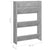 Wall Shoe Cabinets 2 pcs Concrete Grey 60x18x90 cm Engineered Wood