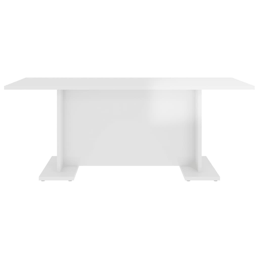 Coffee Table High Gloss White 103.5x60x40 cm Engineered Wood