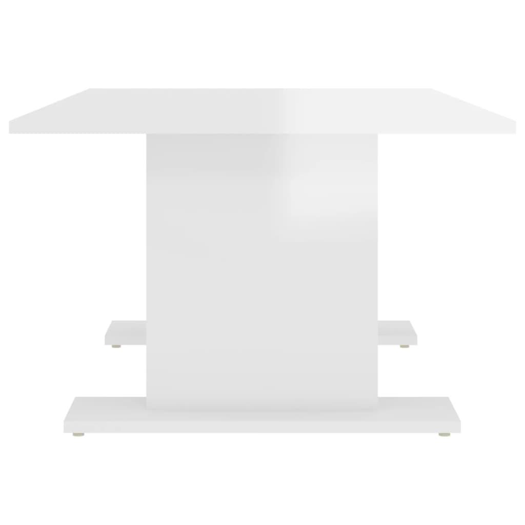 Coffee Table High Gloss White 103.5x60x40 cm Engineered Wood
