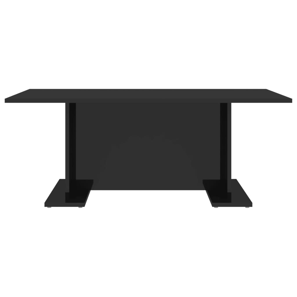 Coffee Table High Gloss Black 103.5x60x40 cm Engineered Wood