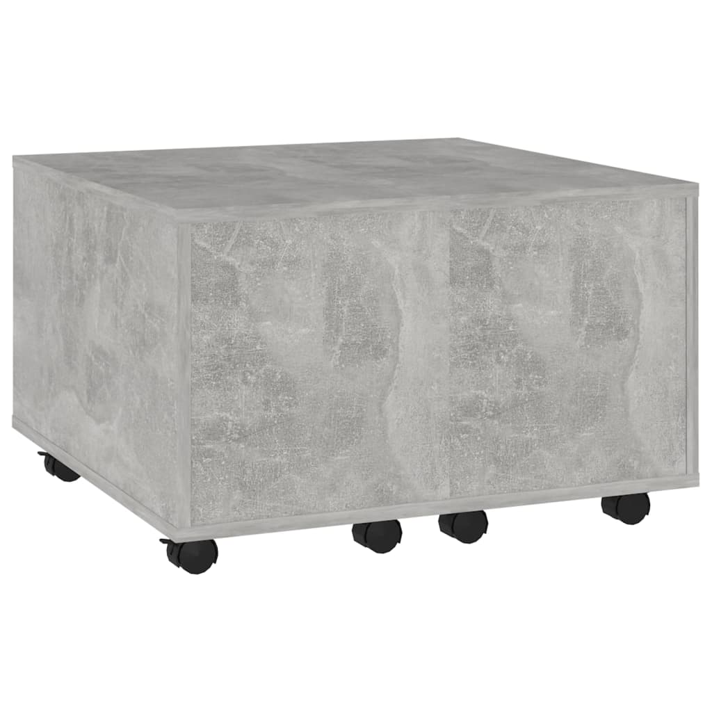 Coffee Table Concrete Grey 60x60x38 cm Engineered Wood