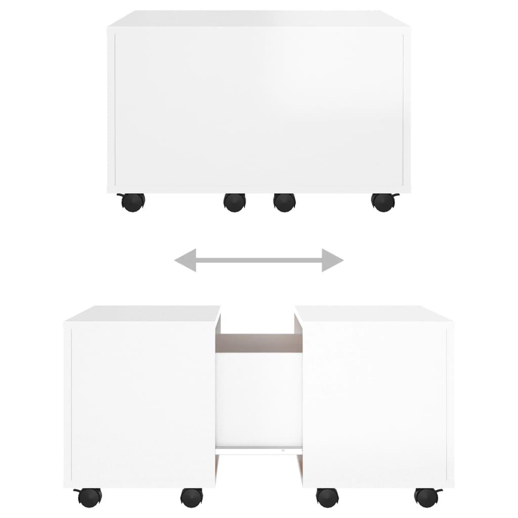 Coffee Table High Gloss White 60x60x38 cm Engineered Wood