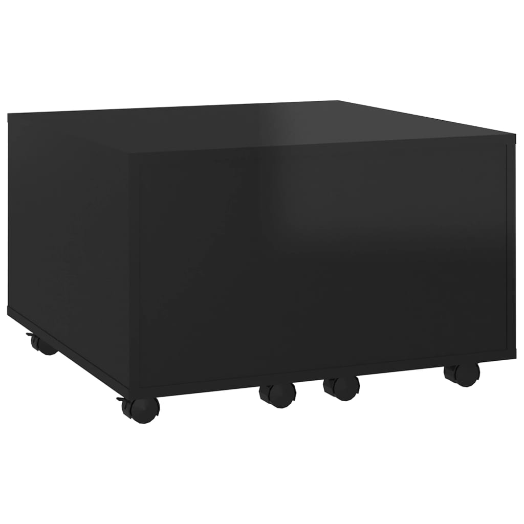 Coffee Table High Gloss Black 60x60x38 cm Engineered Wood
