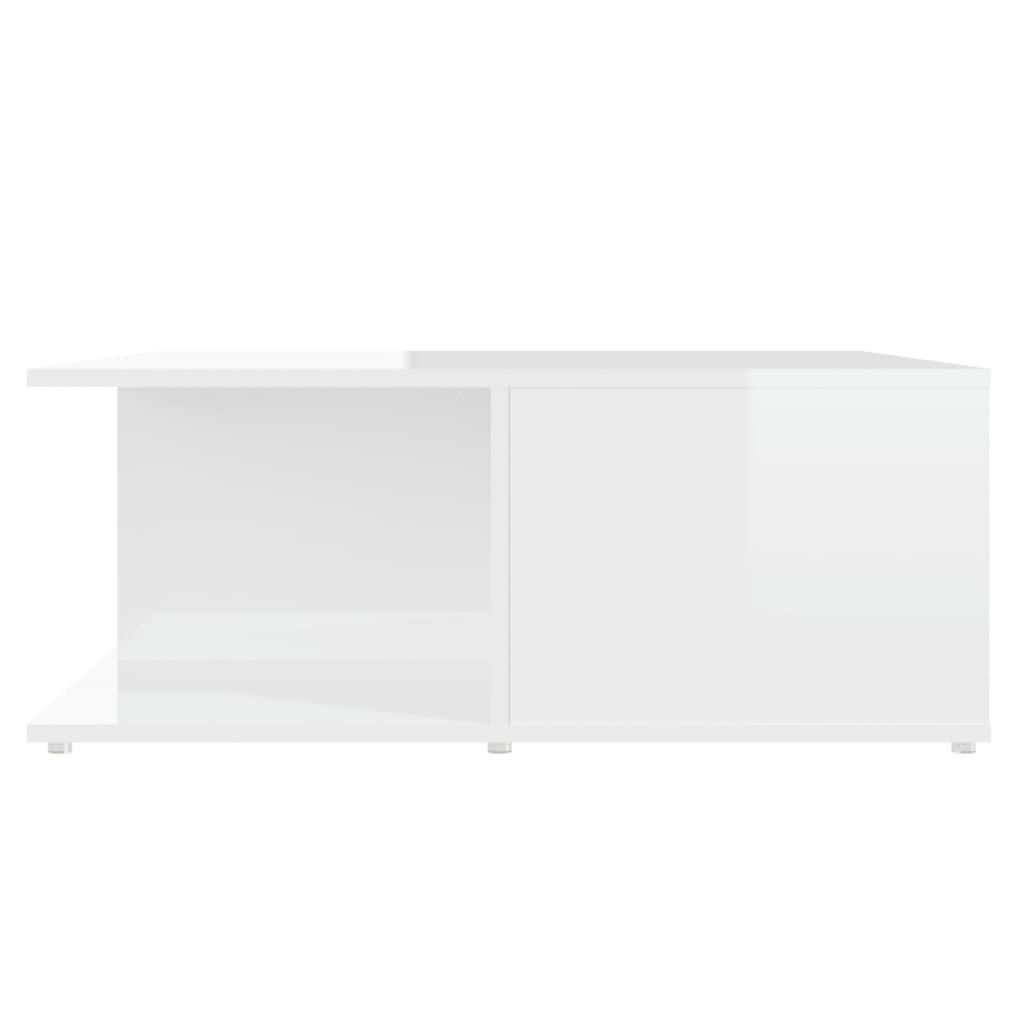 Coffee Table High Gloss White 80x80x31 cm Engineered Wood