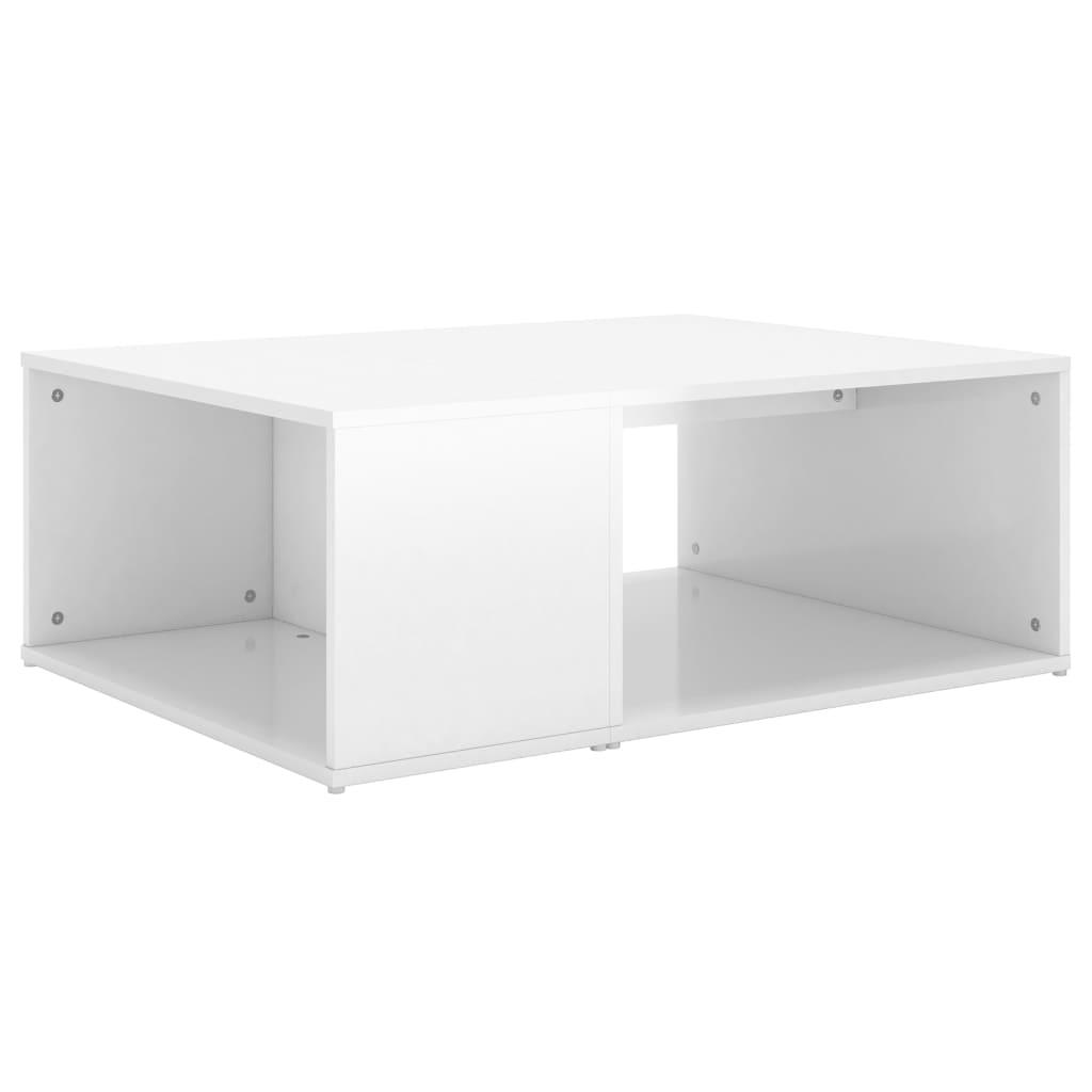 Coffee Table High Gloss White 90x67x33 cm Chipboard