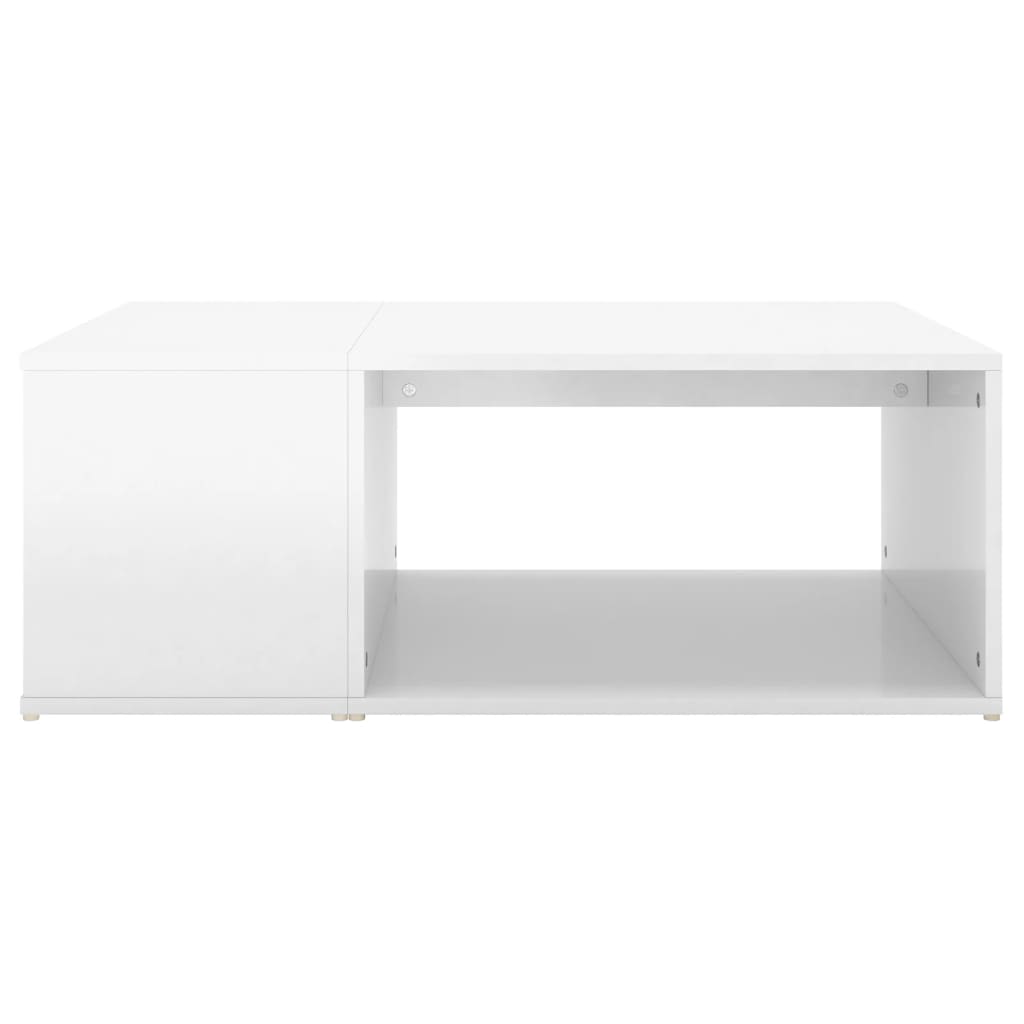 Coffee Table High Gloss White 90x67x33 cm Chipboard