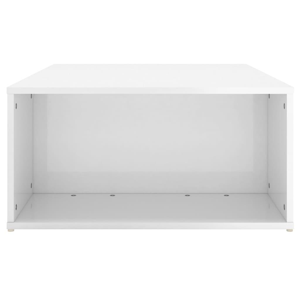 Coffee Table High Gloss White 90x67x33 cm Chipboard