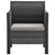 3 Piece Garden Lounge Set with Cushions PP Rattan Anthracite