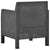 3 Piece Garden Lounge Set with Cushions PP Rattan Anthracite