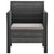 3 Piece Garden Lounge Set with Cushions PP Rattan Anthracite
